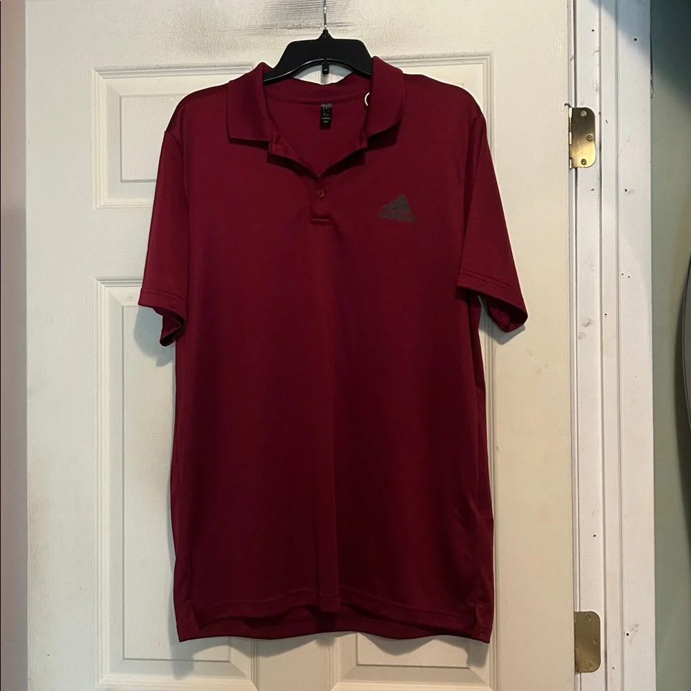 Adidas Performance Polo Shirt Size Large Burgundy